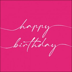 TOVAGLIOLI 33x33 BIRTHDAY NOTE WHITE RED 20pz