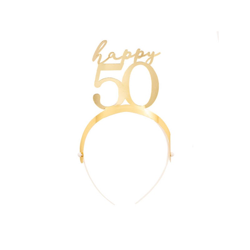 CERCHIETTO HAPPY 50 GOLD 4pz