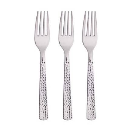 FORCHETTE ARGENTO METALIZZATE 24pz