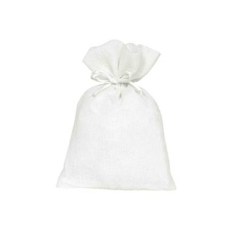 SACCHETTO MATT SATIN 9x12cm WHITE 10pz
