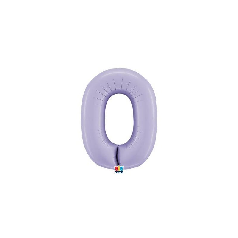 PALLONE NUMERO 0 MYLAR 102cm 40 LILLA
