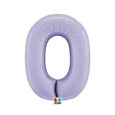 PALLONE NUMERO 0 MYLAR 102cm 40 LILLA
