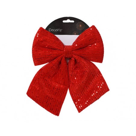 FIOCCO PAILLETTES 30x32cm CHRISTMAS RED