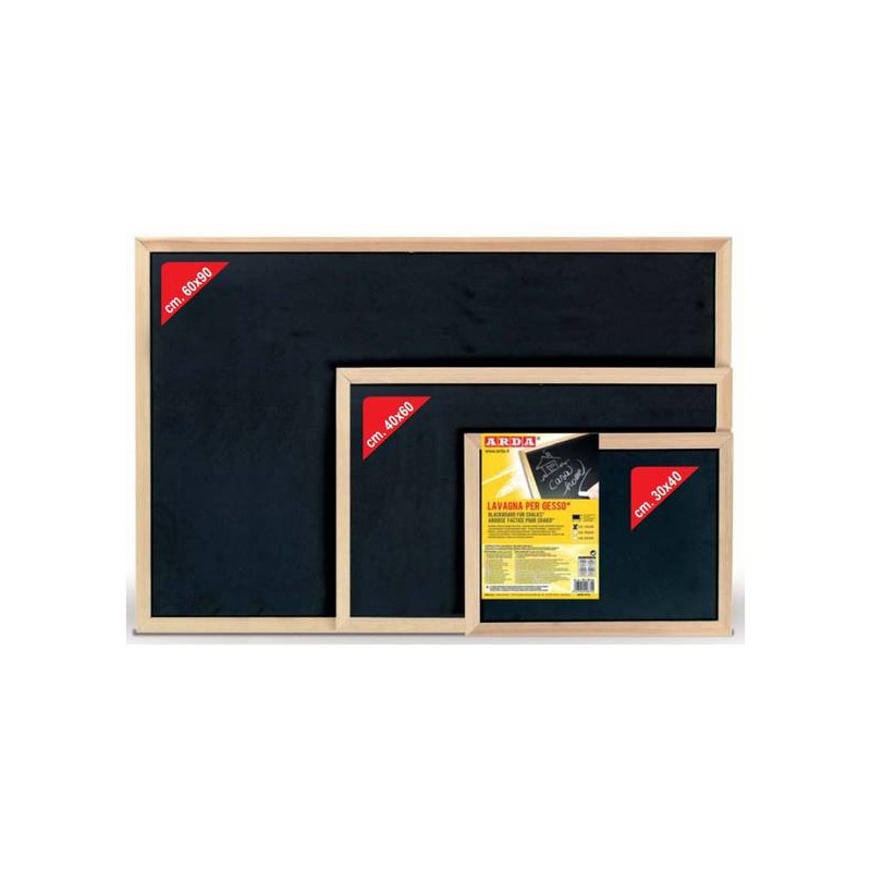 LAVAGNA NERA ARDESIA ARTIFICIALE 30x40cm C/CORNICE LEGNO ARDA