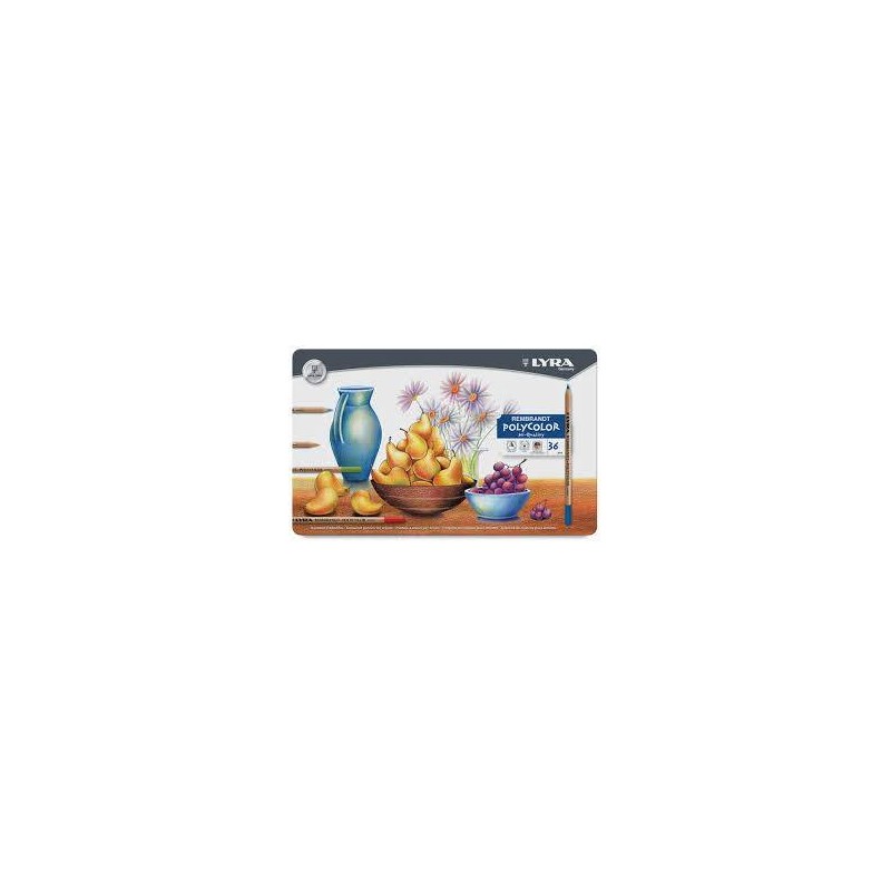 PASTELLI LYRA REMBRANDT POLYCOLOR 36pz SCATOLA MET.