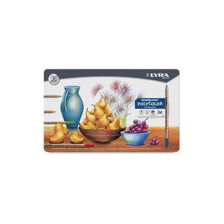 PASTELLI LYRA REMBRANDT POLYCOLOR 36pz SCATOLA MET.