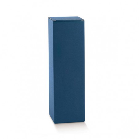 SCATOLA 1 BOTTIGLIA CHAMPAGNE 10x10x34cm FIBRA BLU