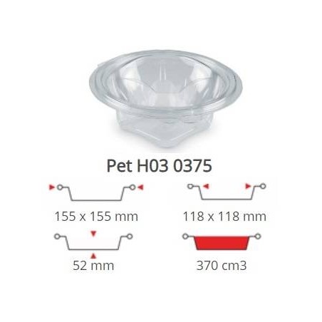 INSALATIERA PET C/COP 375cc 50pz H03