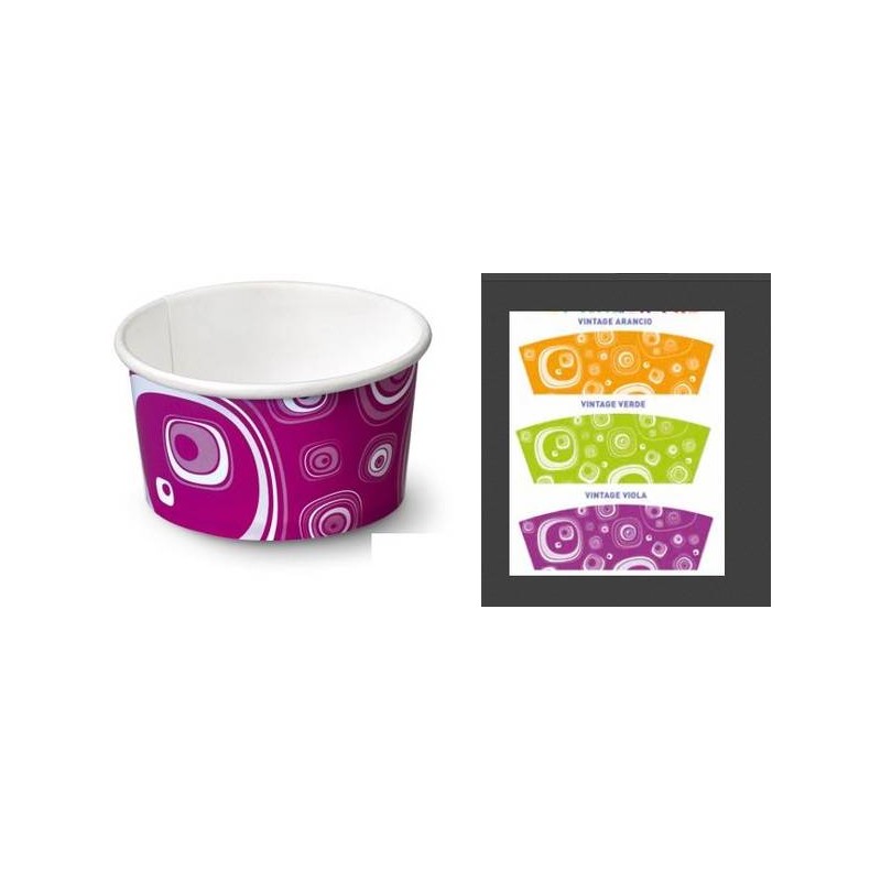 COPPETTA GELATO 200B-16 265CC VINTAGE ARANCIONE 45pz