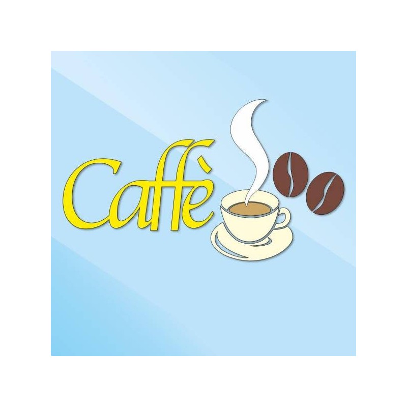DECORAZIONE VETRINA ADESIVA CAFFè