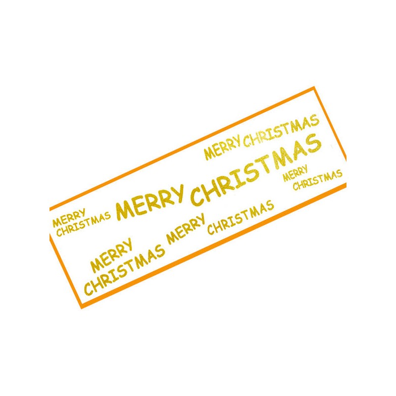 VETROFANIA MERRY CHRISTMAS ORO 34X21,5cm