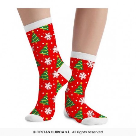 CALZE NATALIZIE ADULTI TG.42-48 ALBERI