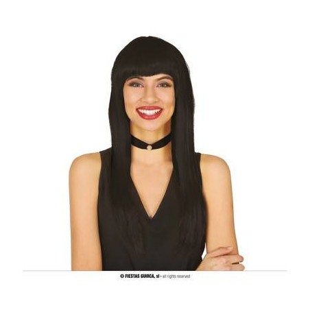 PARRUCCA NERA CAPELLI LUNGHI 120gr