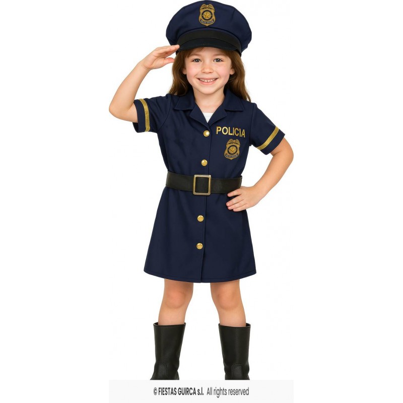 COSTUME POLIZIOTTA BIMBA 5-6 ANNI