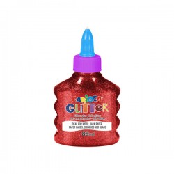 CARIOCA GLITTER GLUE SPARK 88ml ROSSO