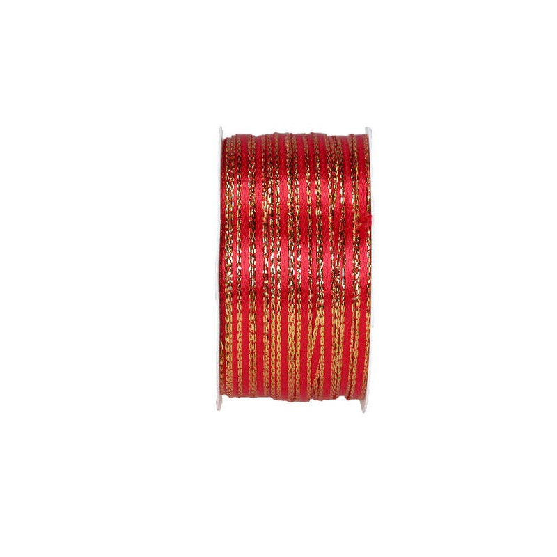 NASTRO DOUBLE BORDO ORO mm3x50mt 123-ROSSO