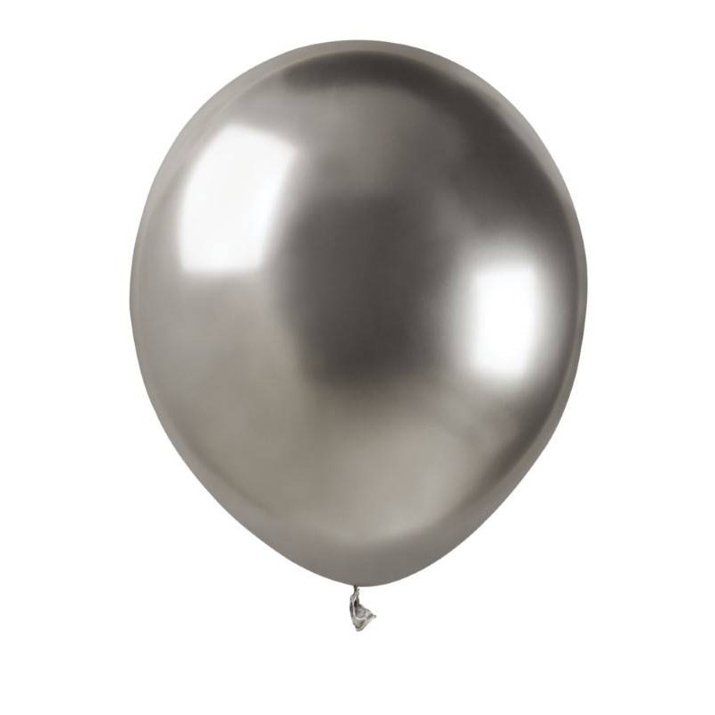 PALLONCINI LATTICE 5 12cm 50pz ARGENTO GLOSSY