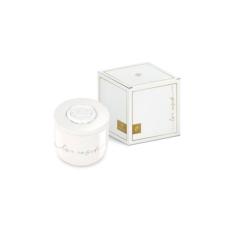 CANDELA CERALACCA ROSA BIANCA ø6xH6cm