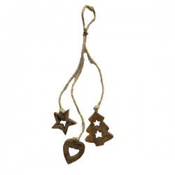 APPENDINI ORNAMENTALI XMAS WOOD 12cm