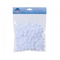 POM POM POLY WHITE ø2cm in bag 21x25cm