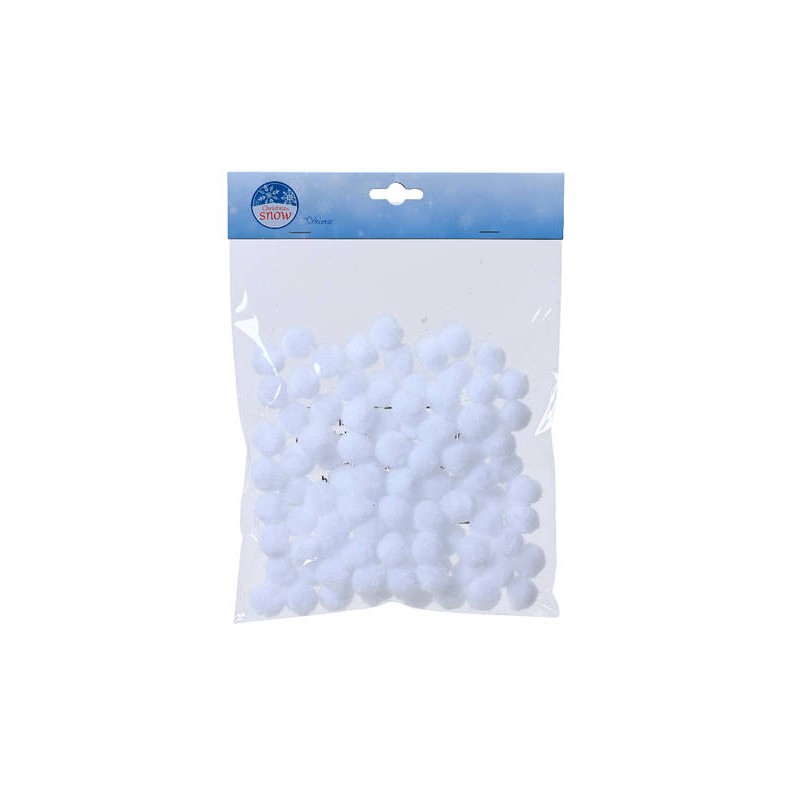 POM POM POLY WHITE ø2cm in bag 21x25cm