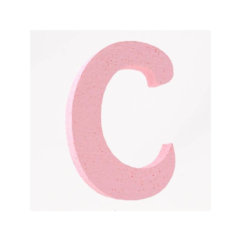 LETTERA POLISTIROLO PASTELLO mm120x90 C ROSA PASTELLO