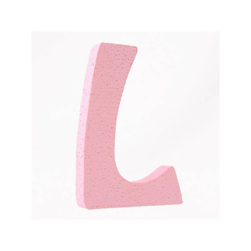 LETTERA POLISTIROLO PASTELLO mm120x90 L ROSA PASTELLO