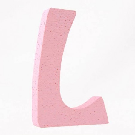 LETTERA POLISTIROLO PASTELLO mm120x90 L ROSA PASTELLO