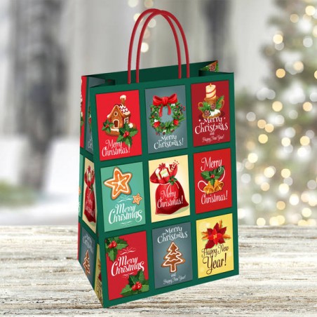 SHOPPER CARTA MAX CHRISTMAS 36x12x41cm