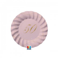 PIATTI ø20cm 50 ANNI ROSE 8pz