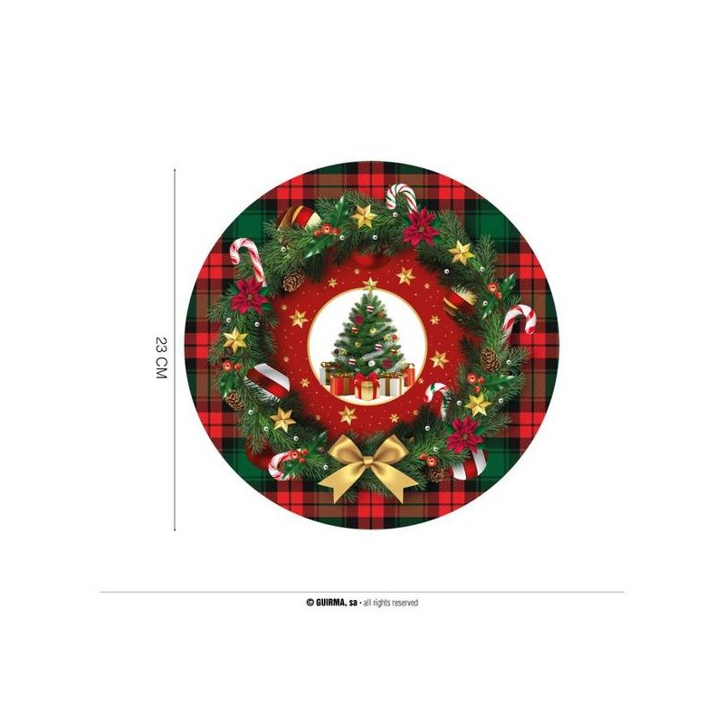 PIATTI ALBERO DI NATALE Ø23cm 6pz