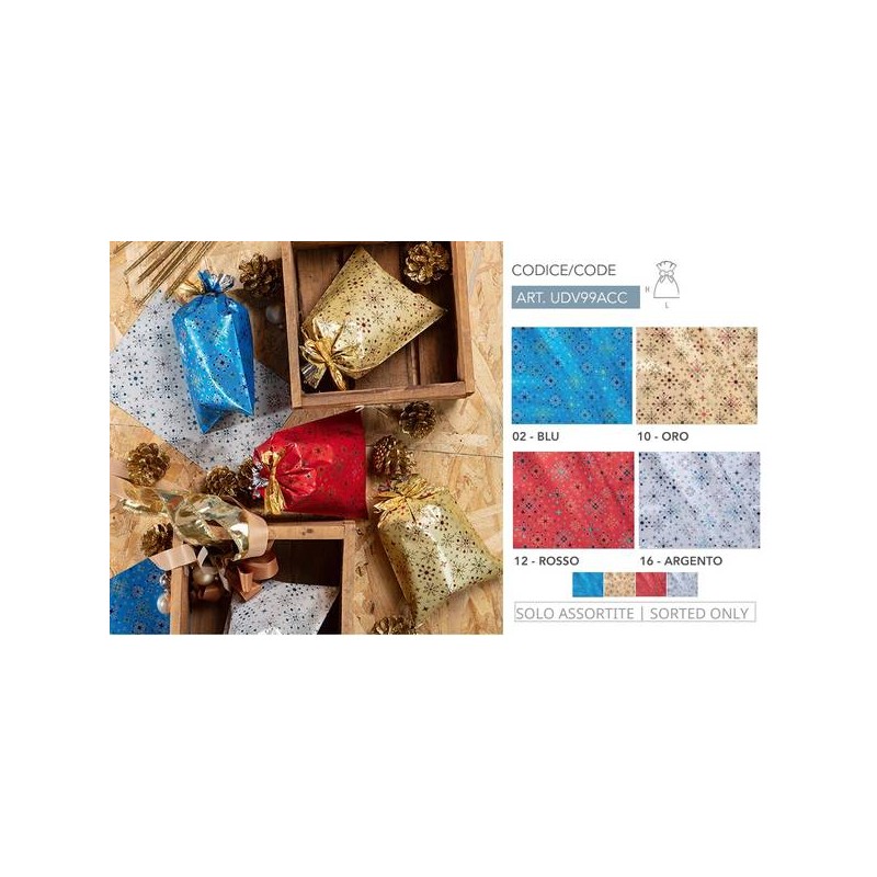 BUSTE REGALO P.P.L. 20x32cm CRYSTAL ASS.TO 100PZ