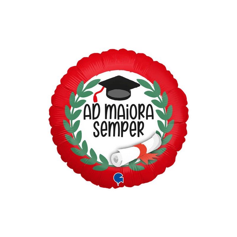 PALLONE MYLAR 18 46cm AD MAIORA SEMPER LAUREA
