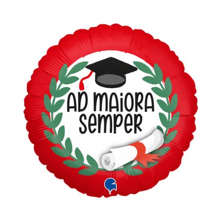 PALLONE MYLAR 18 46cm AD MAIORA SEMPER LAUREA