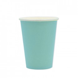 BICCHIERI 200cc ECOLOR BIODEGRADABILI ACQUA MARINA 25pz