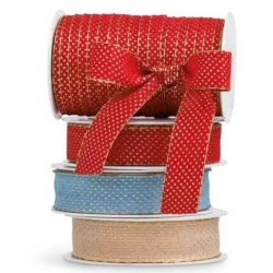 NASTRO TESSUTO SPILLI POIS mm10x25mt 07-ROSSO