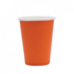 BICCHIERI 200cc ECOLOR BIODEGRADABILI ARANCIO 25pz