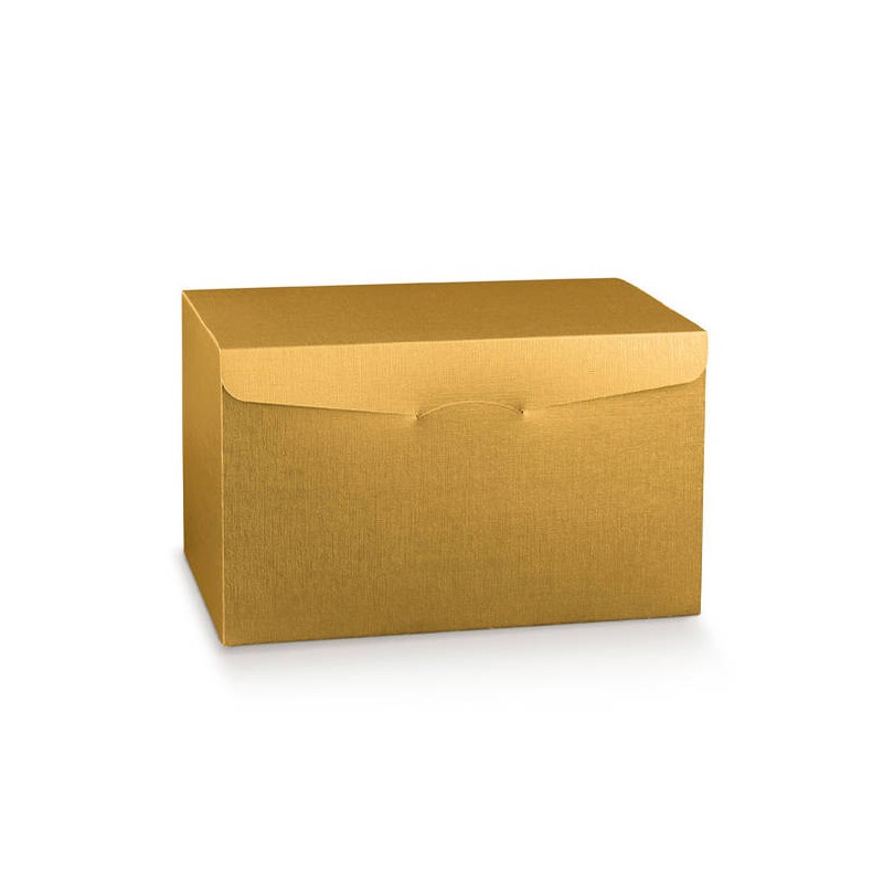 SCATOLA SEGRETO 6 BOTTIGLIE 32,5x22,5x18cm FIBRA ORO