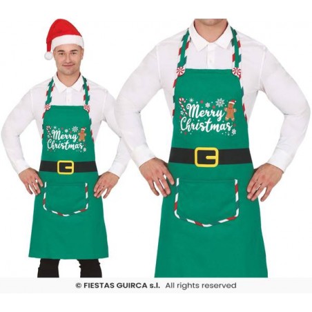 GREMBIULE VERDE MERRY CHRISTMAS