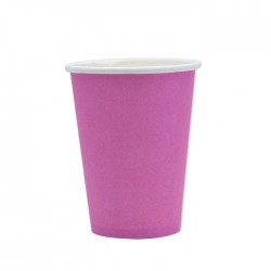 BICCHIERI 200cc ECOLOR BIODEGRADABILI FUXIA 25pz