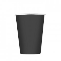 BICCHIERI 200cc ECOLOR BIODEGRADABILI NERO 25pz