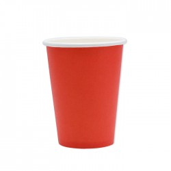 BICCHIERI 200cc ECOLOR BIODEGRADABILI ROSSO 25pz
