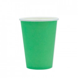 BICCHIERI 200cc ECOLOR BIODEGRADABILI VERDE 25pz