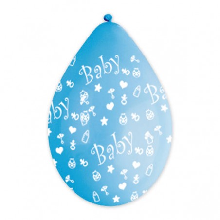 PALLONCINI ALL AROUND BABY BOY CELESTE 10pz