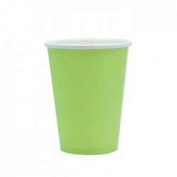 BICCHIERI 200cc ECOLOR BIODEGRADABILI VERDE MELA 25pz