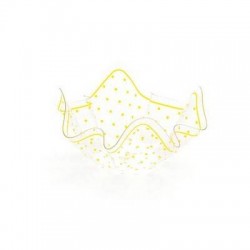 CIOTOLA TRASPARENTE DECORO POIS GIALLO ø13 H.7
