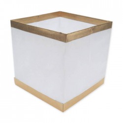 LANTERNA GALLEGGIANTE QUADRATA BIANCA 15x15x15