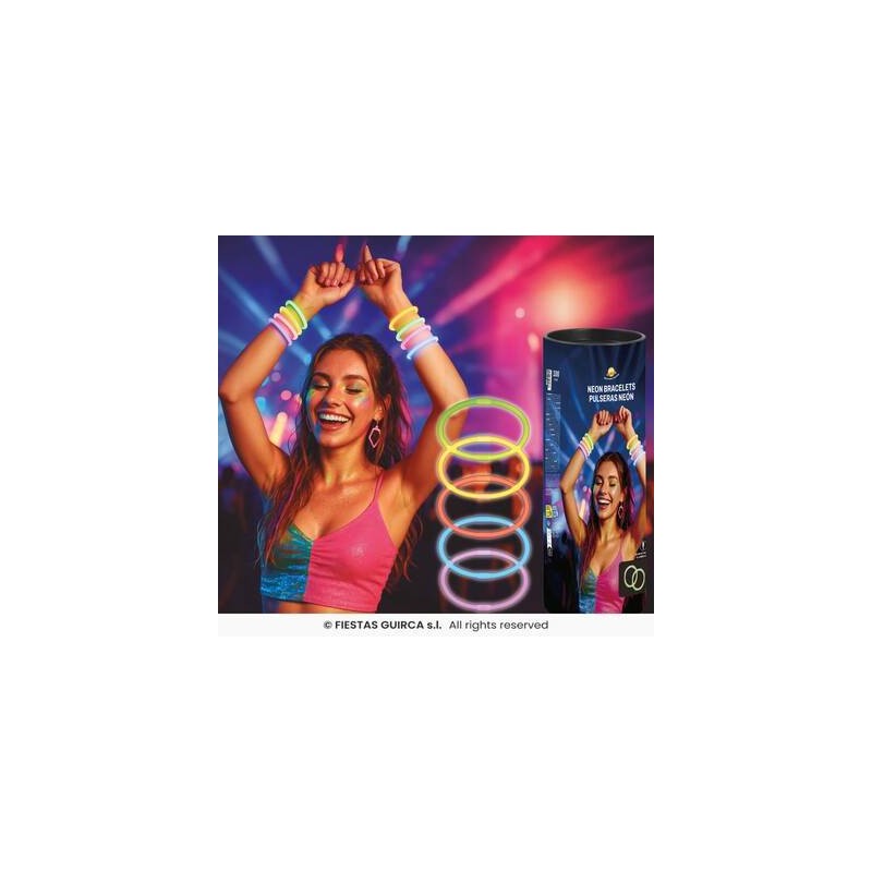 BRACCIALETTI LUMINOSI NEON 15pz