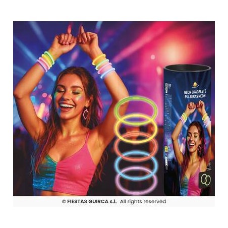 BRACCIALETTI LUMINOSI NEON 15pz