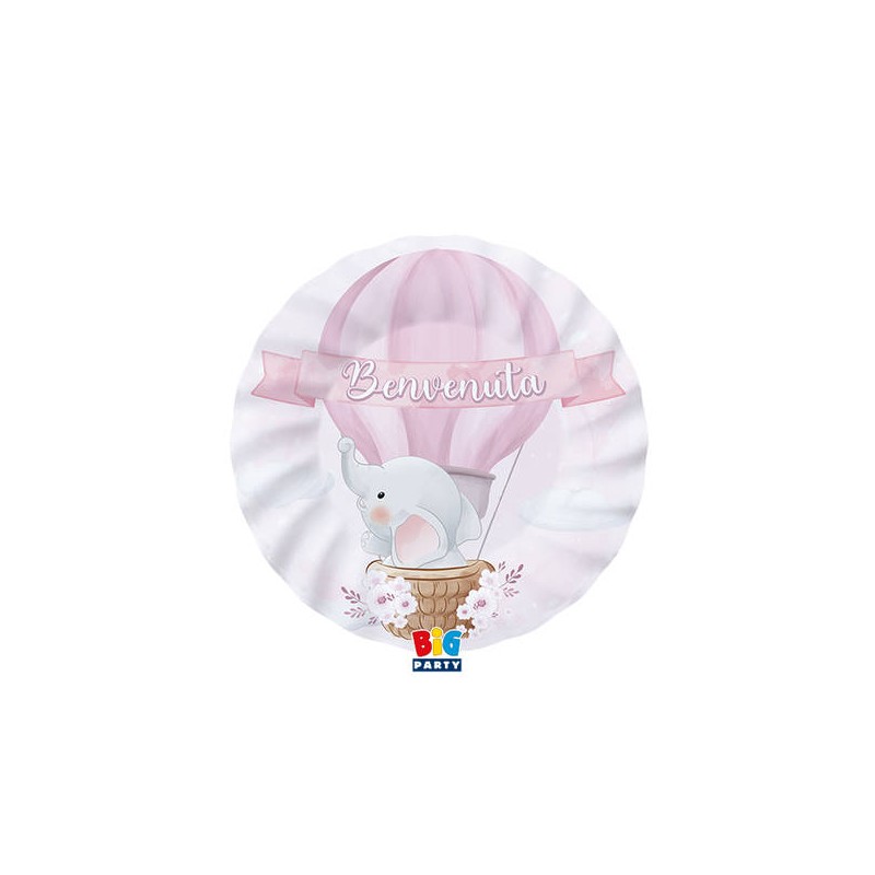 PIATTI DESSERT MONGOLFIERA BENVENUTA 8pz